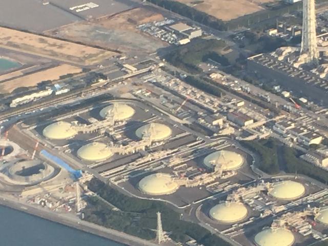 旅客機から撮影しました 東京電力富津火力発電所 千葉県富津市 土木ウォッチング
