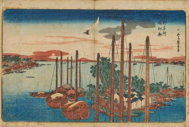浮世絵から見る江戸の土木】東都名所・佃嶋初郭公 （出典
